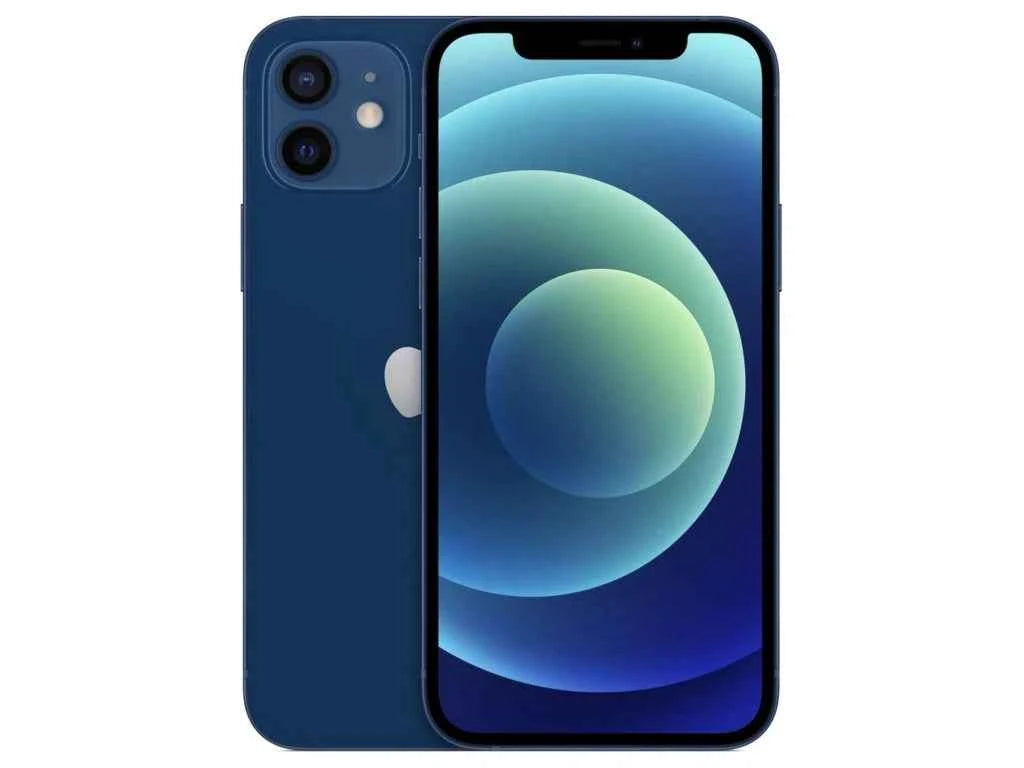 Blumpie iPhone 12 in blue showing front and back views available to buy iPhone 12 in Egypt